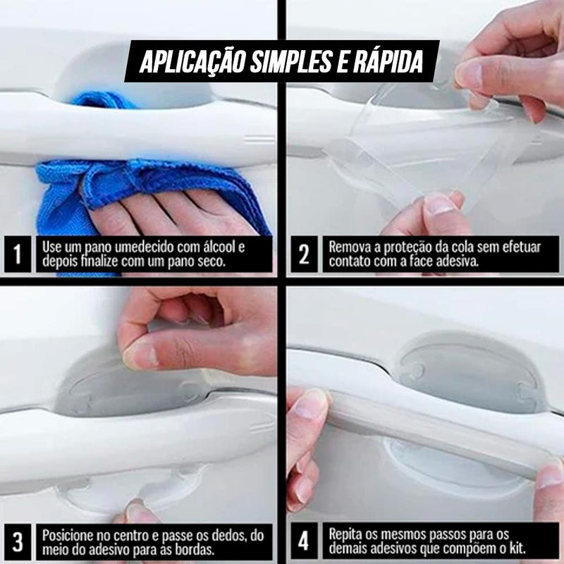 HandSticker™ Adesivo Protetor de Maçaneta Automotivo Premium - 8 Pçs