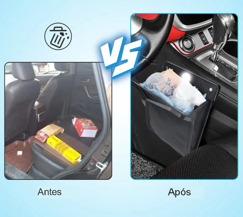 TrashBag Nivus™ Porta-Resíduos de Couro Automotivo - (🔥 Último Dia Promoção 50% OFF!)